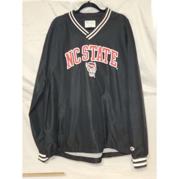 Champion Other - 🔥Champion Black NC STATE WOLFPACK Lined Pullover Heavy Duty Nylon Wind Breaker